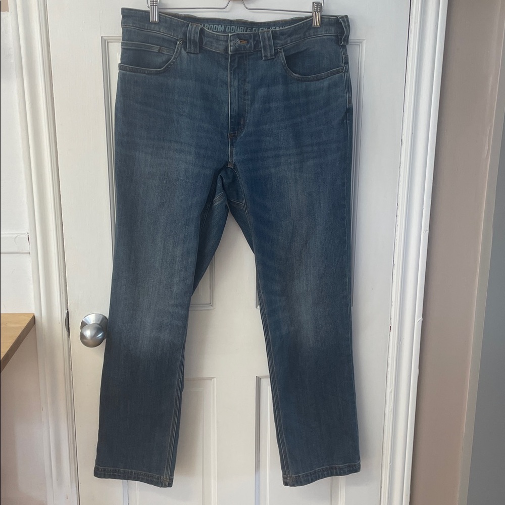 Duluth Trading Co. Men's Ballroom Double Flex Standard Fit Blue Jeans size 36x32